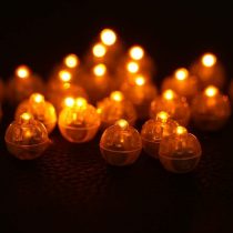 100Pcs/Lot Led Round Balloon Lights Flash Ball Lamps Ornament Christmas Wedding Party Decoration (Color : Yellow)