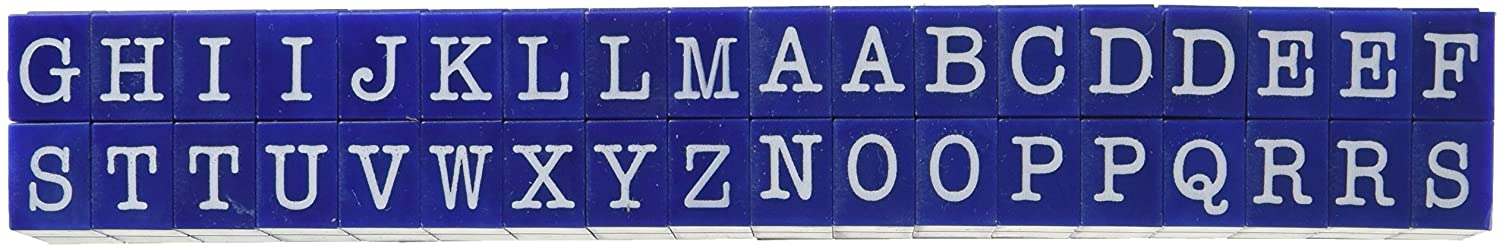 Contact USA Pegz Connectable Upperase Alphabet Stamp Set, Navy, L