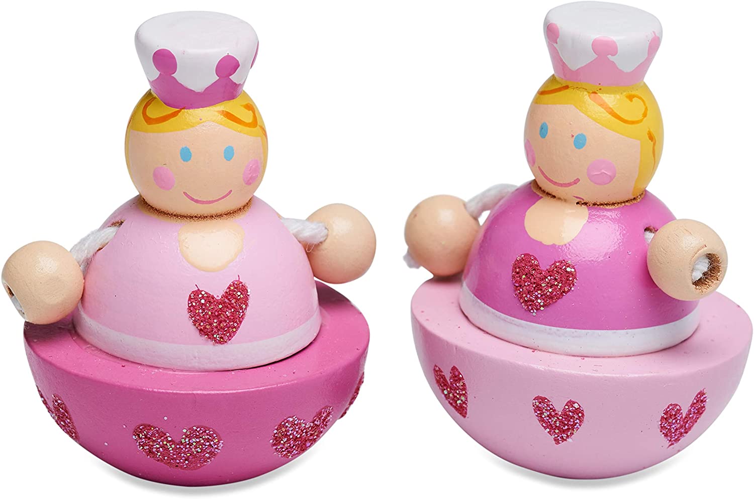 Lucy Locket Princess Dancing Music Box Pink Wooden Music Box with