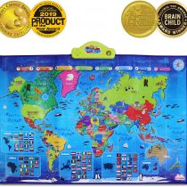 BEST LEARNING i-Poster My World Interactive Map - Educational Talking Toy for Boys and Girls Ages 5 to 12 Years Old for Kids