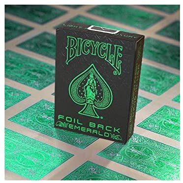 Bicycle foil emerald back playing cards – TopToy