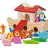 Tobar Noah&rsquo;s Ark Made of Wood (19 Pieces) Wooden Toys 28 cm Long with Farm-/Zoo Animals, 26 x 18 x 14 cm