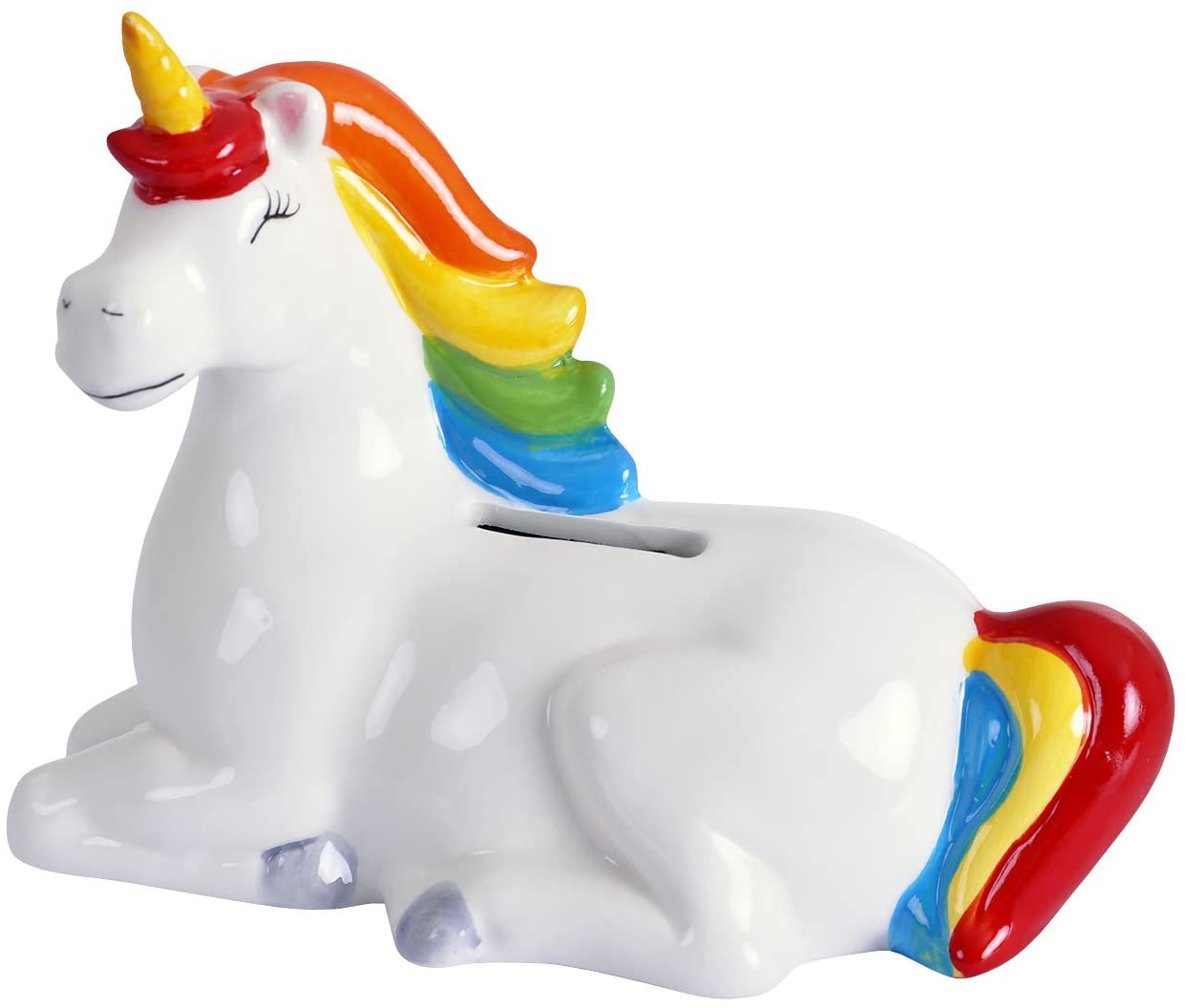 unicorn plush piggy bank