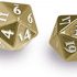 Dice E-85089 Ultra Pro-Heavy Metal D20 Set-Gold with White Numbers (2 Pack)