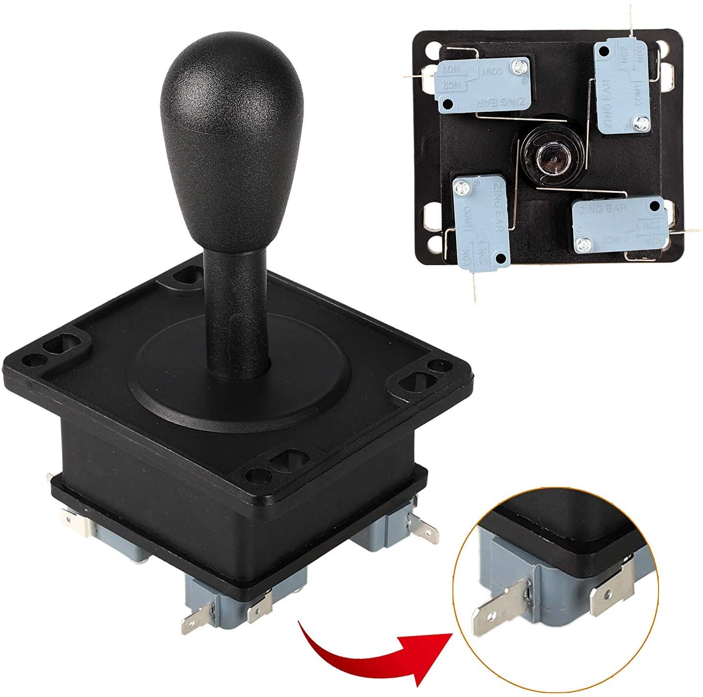 EG STARTS American Style Arcade Competition 2Pin Joystick BLACK ...