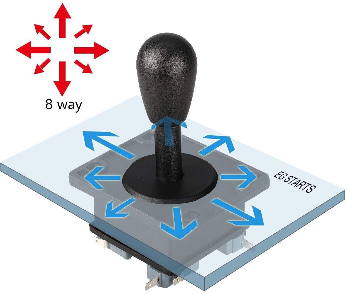 EG STARTS American Style Arcade Competition 2Pin Joystick BLACK ...