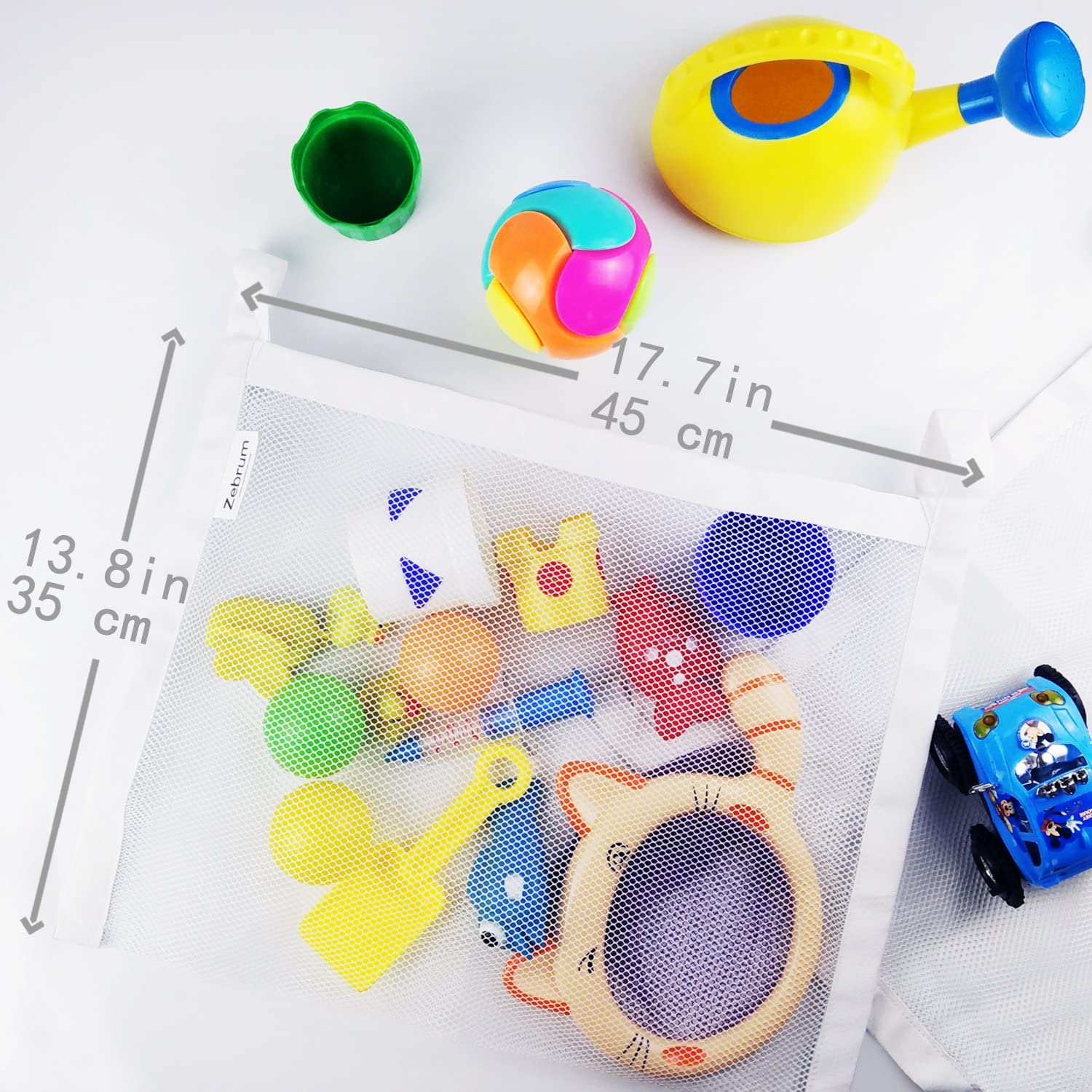 2 Pack Bath Toys Organizers, Zebrum Mold Proofing Toy Net, Large (45 x ...