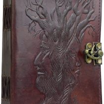 The Wisdom of Trees - Vintage Buffalo Leather Journal New Paper Type Cotton Notebook Handmade India