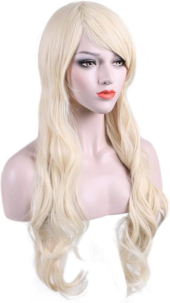 Wigs 75cm / 30″ Women’s Hair Wig Fashion Long Big Wavy Heat Resistant Light Blonde Wig for