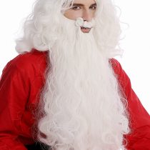 WIG ME UP - 08-A+B-ZA60 Wig & Beard white Santa Claus costume God Prophet
