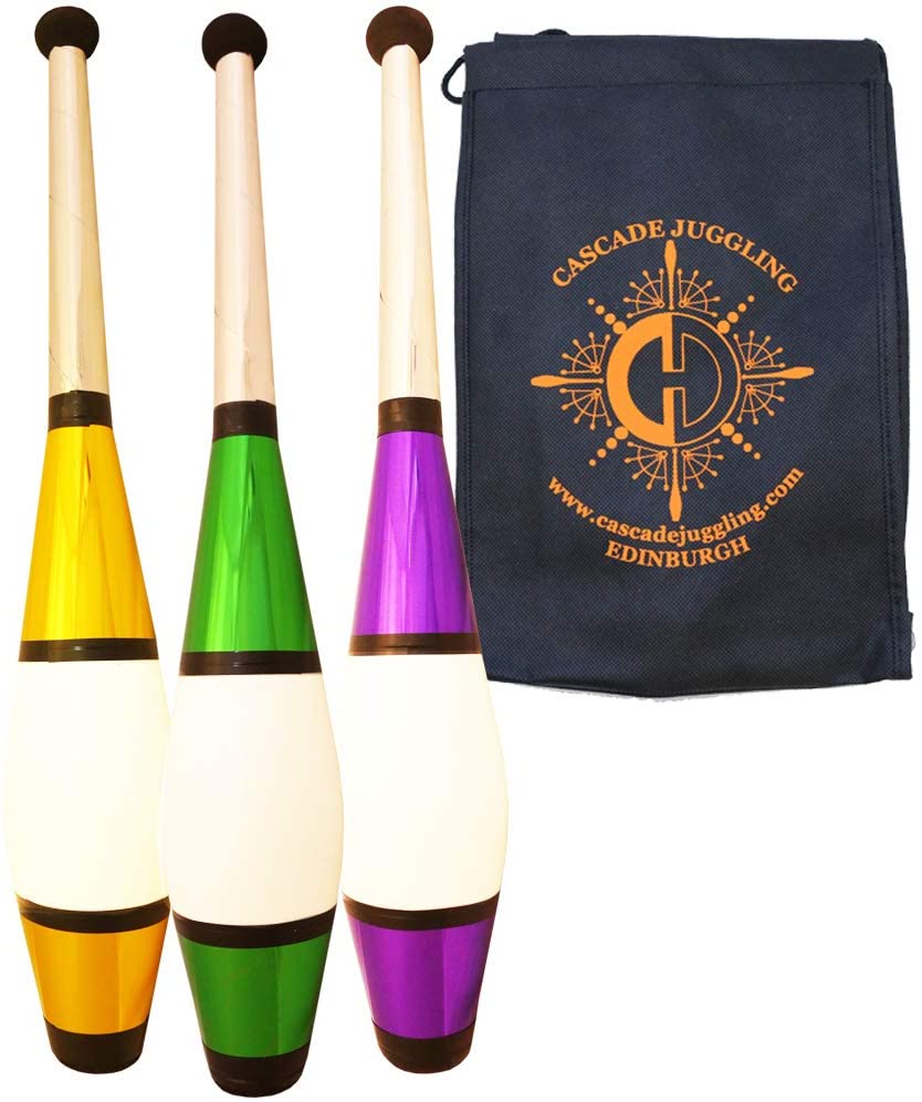 3 x Juggle Dream Euro Clubs Green, Purple, Gold Great Beginner to