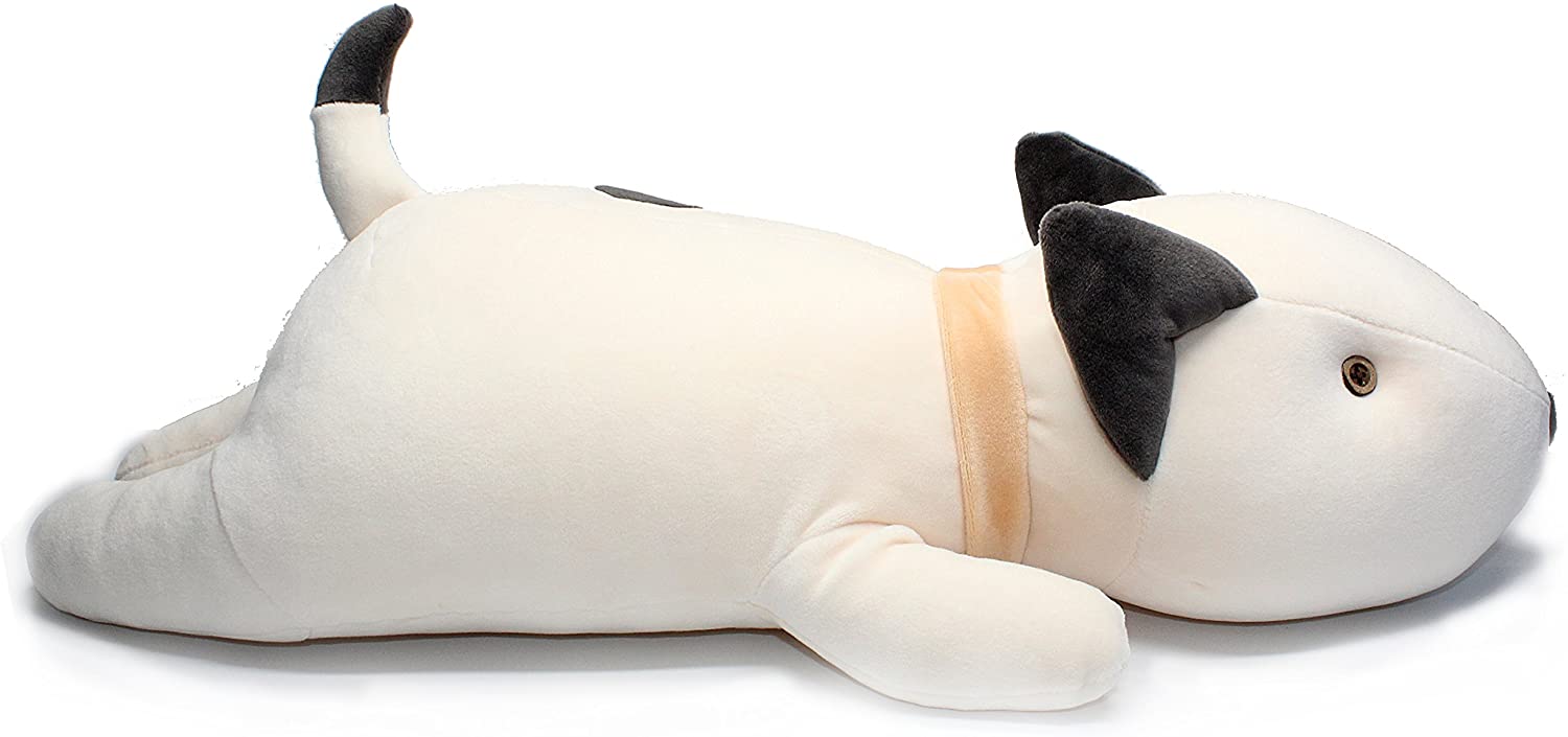 Vintoys Bull Terrier Dog big hugging pillow soft plush toy stuffed animals White 21"