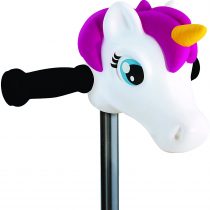 Scootaheadz Unicorn: Kids Scooter Accessories Scooter Unicorn Head | White And Pink | Fits Most Childrens 2 Wheeled and 3 Wheeled Scooters | T-Bar Handle Scooter Unicorn Head for Girls
