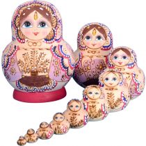 YAKELUS 10pcs Russian Nesting Dolls Matryoshka handmade1075