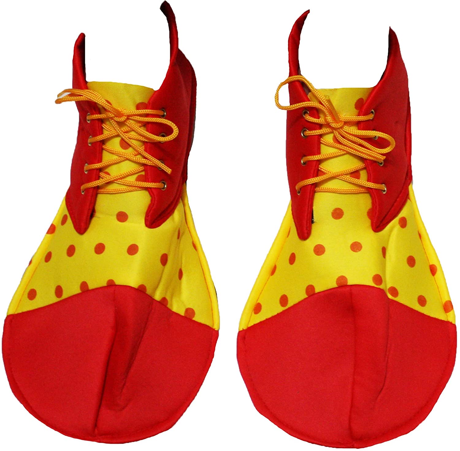 Petitebelle Red Yellow Polka Dots Jumbo Clown Shoes Adult Costume (One ...