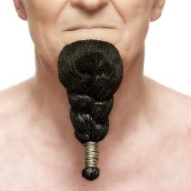 Mustaches Self Adhesive, Novelty, Pharaoh Fake Beard, False Facial Hair, Black Color