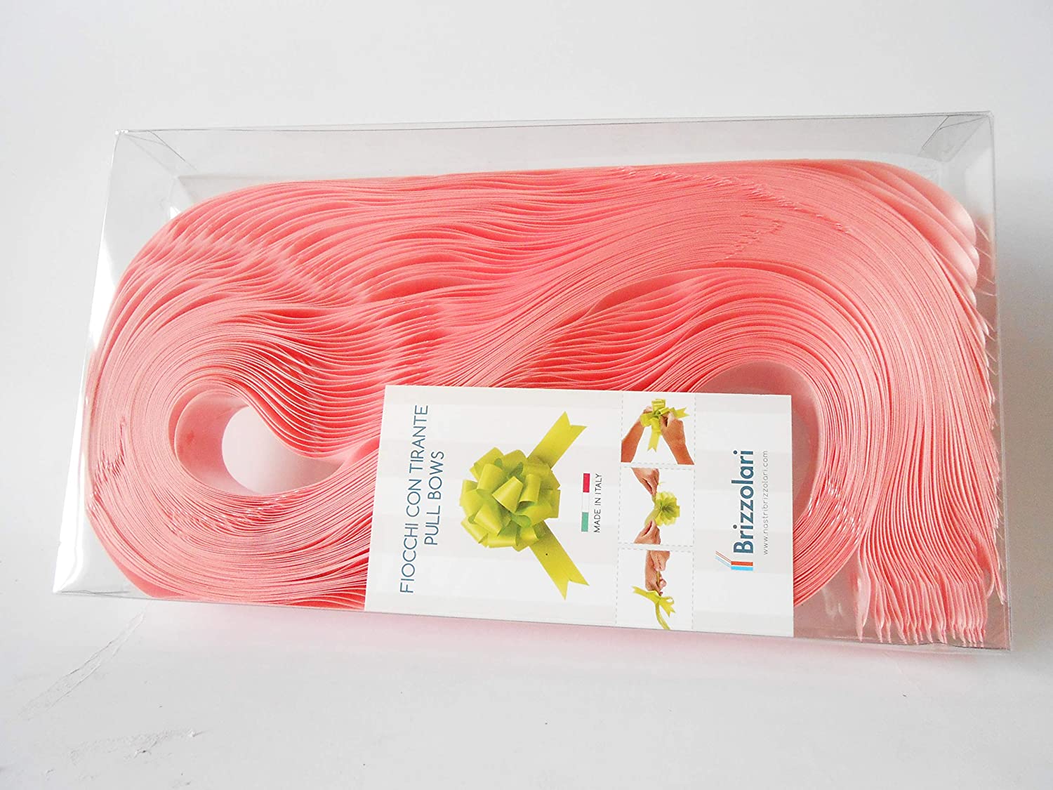 Brizzolari Schleifen-Streifen 30 Stück - Fuchsia 31mm | Dekorative Geschenk-Schleifen