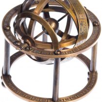 Brass Armillary Sphere with Stand, 9&nbsp;cm High - Steampunk, Pirate or Vintage Decoration