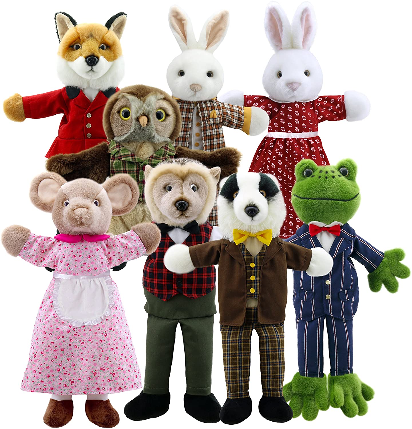 Mrs Rabbit Bundle w/ Arm Rod Puppet Company Dressed Animal Hand Puppet 