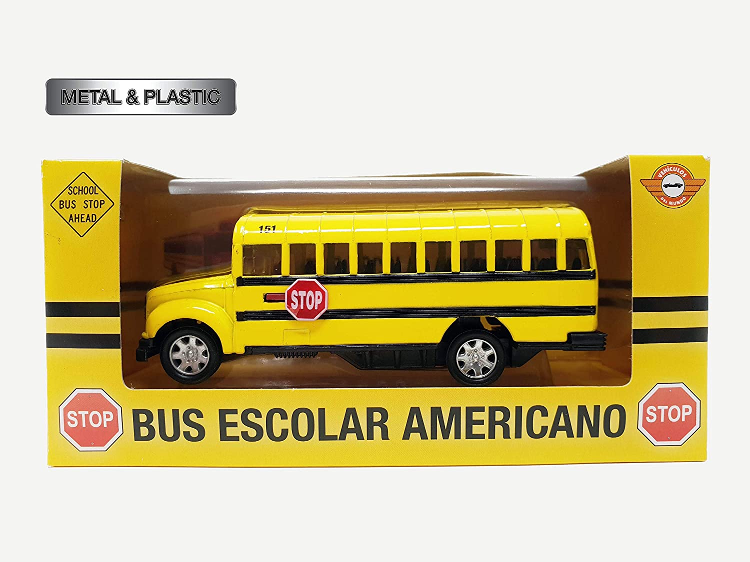 PLAYJOCS GT-8112 Bus Urbano. Vehículo metálico co Partes de plástico, idela para niños y coleccionistas