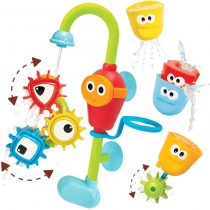 Yookidoo Baby Bath Toy- Spin 'N' Sort Spout Pro- 3 Stackable Cups, Automated Spout, and Spinning Suction Cup (Open Box)