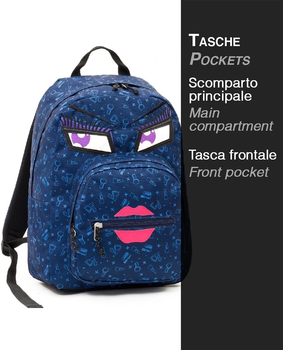 BACKPACK - INVICTA - Ollie Face YAP - School & Leisure Bag - Blue 25Lt - Image 4