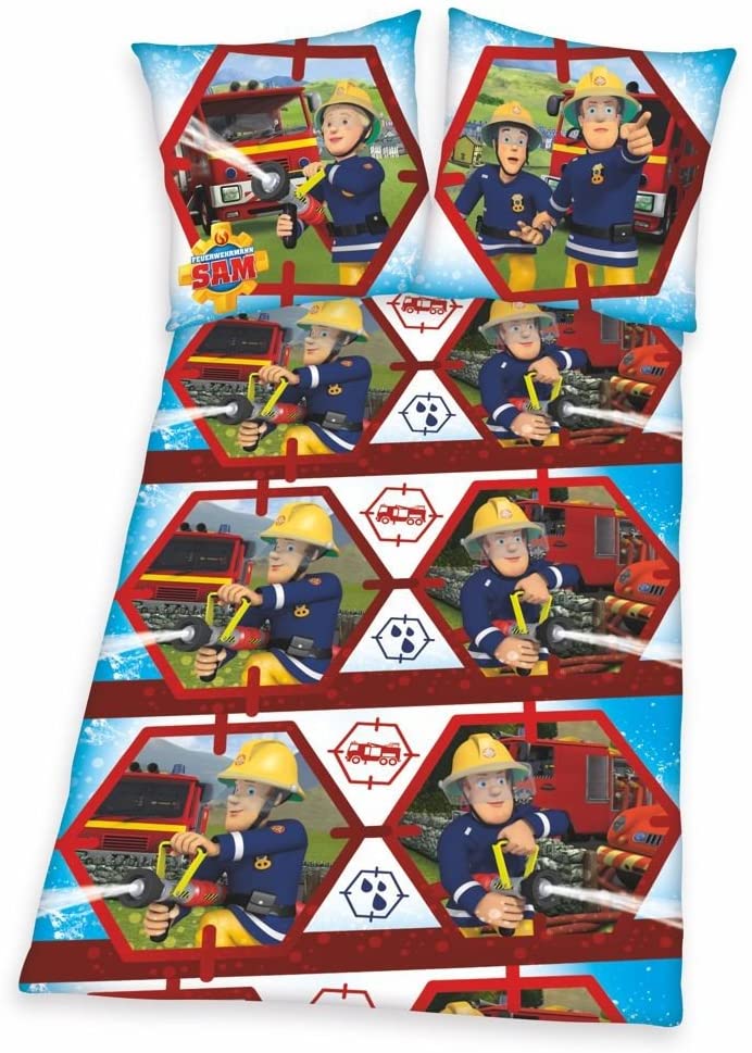 Fireman Sam Children Duvet Cover Set 135/200 cm Bedding Set Cotton