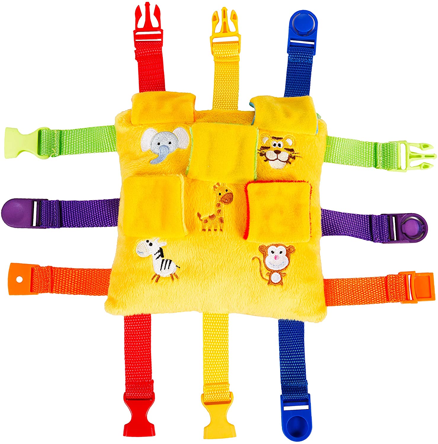 Buckle Toys Bongo Stuffed Educational & Learning Buckle Toy for