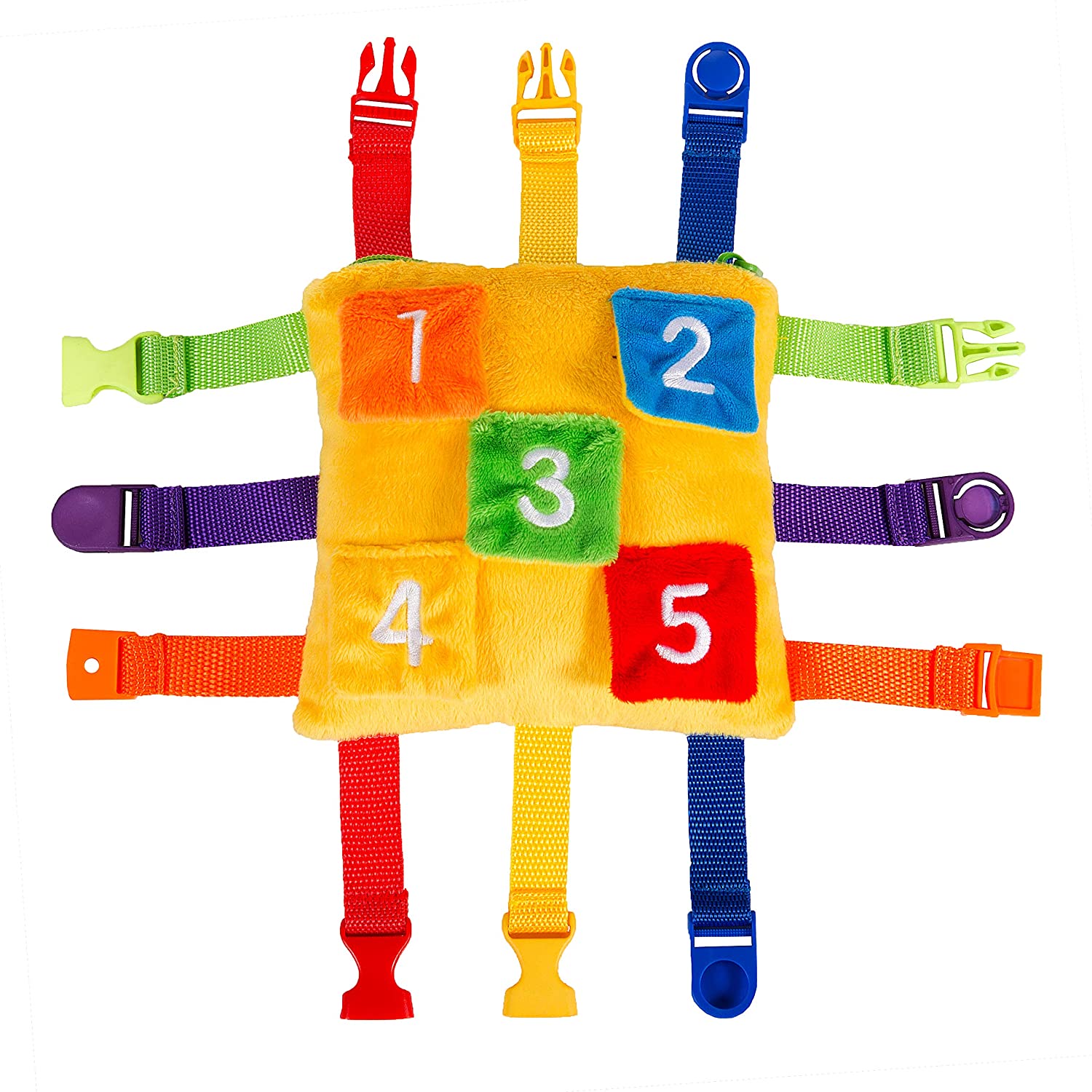 Buckle Toys Bongo Stuffed Educational & Learning Buckle Toy for