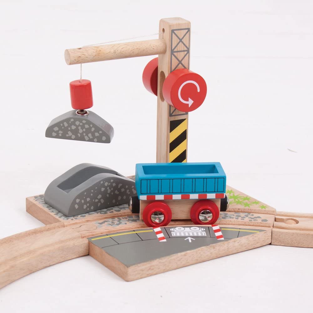 Bigjigs Rail Wooden Gravel Crane - Other Major Wood Rail Brands are Compatible - Image 2