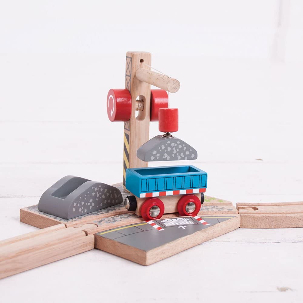 Bigjigs Rail Wooden Gravel Crane - Other Major Wood Rail Brands are Compatible - Image 3