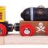 Bigjigs Rail Wooden Pirate Train - Other Major Wood Rail Brands are Compatible