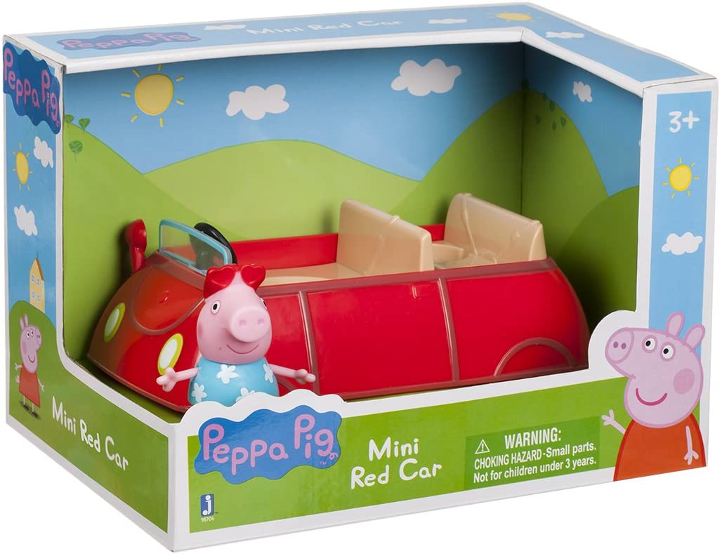 Jazwares 95706 Peppa Pig Peppa’s Small Red Car, Convertible with