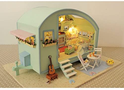 Cuteroom DIY Wooden Dolls House Handcraft Miniature Kit-Caravan の Time Travel 