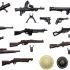 BrickArms Alliiertes Waffenset, WW2 Pistol Set Custom Weapons for LEGO figures