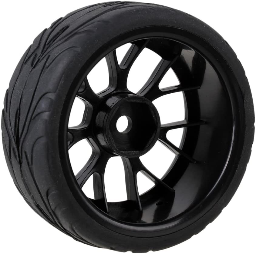 Mxfans 4 pezzi RC1:10 argento lega di alluminio mozzo ruota