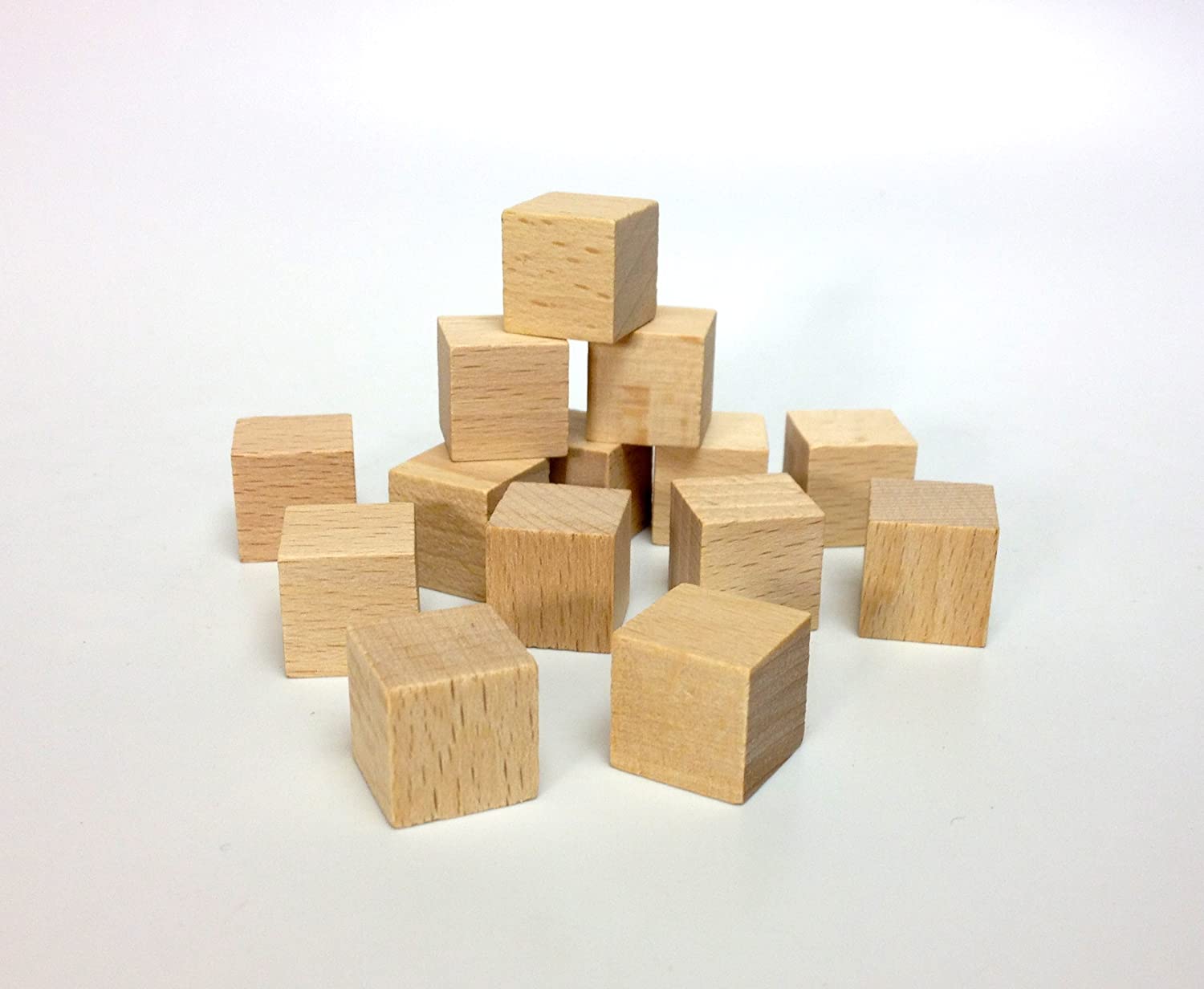 Wooden Cubes 20 x 20 x 20 mm Pack of 100 TopToy