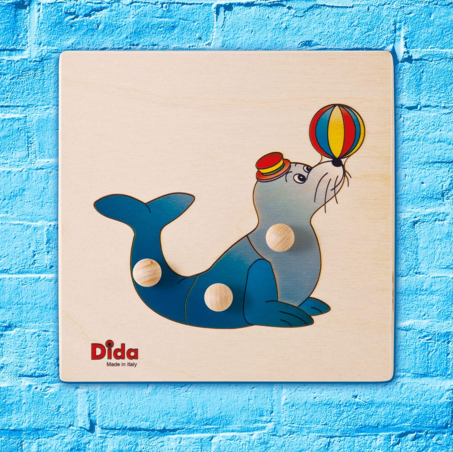 Dida Puzzle seal . wooden puzzles for children, interlocking tiles