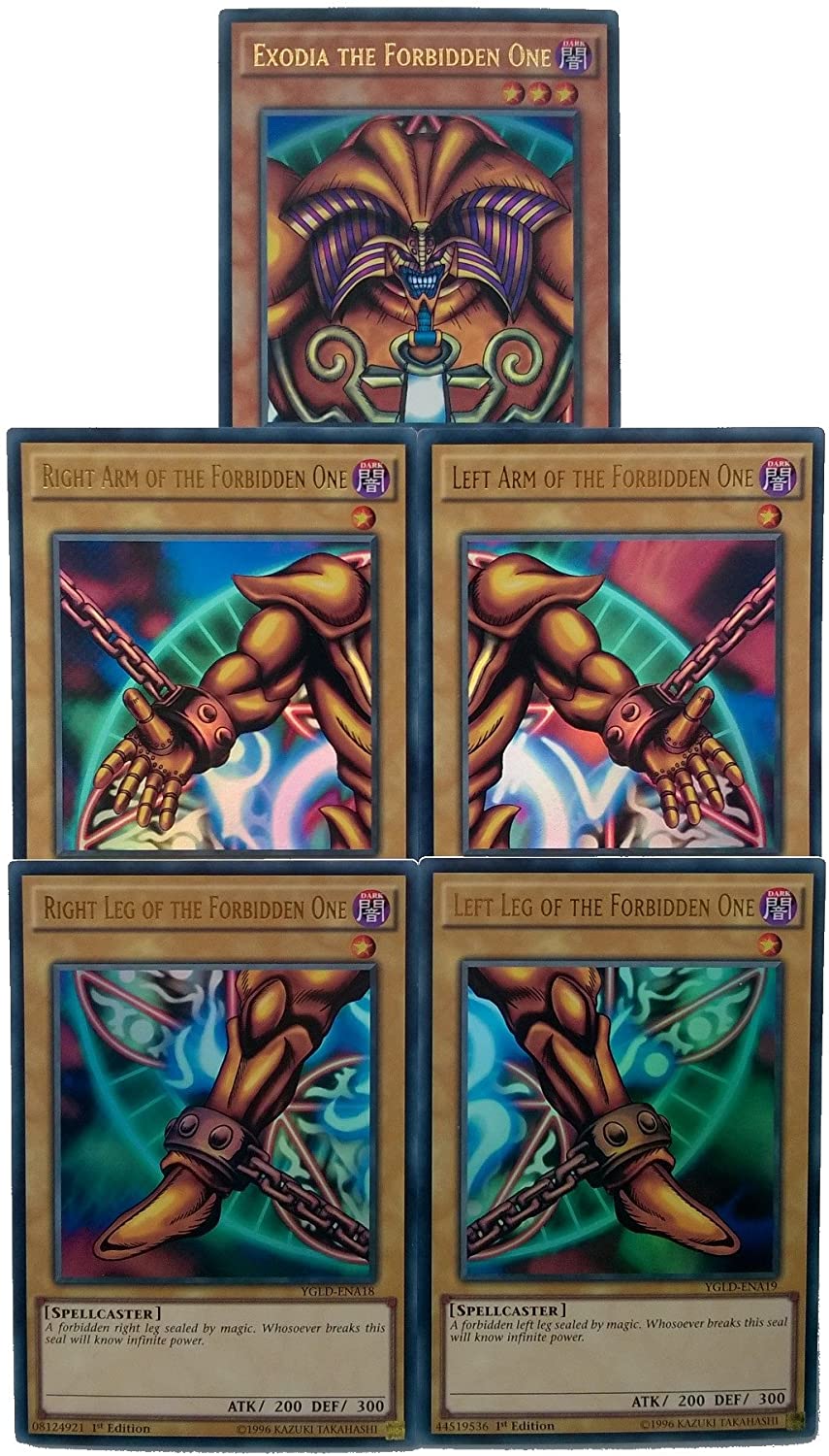 Yu Gi Oh Exodia The Forbidden One Complete Five Card Set Toptoy 