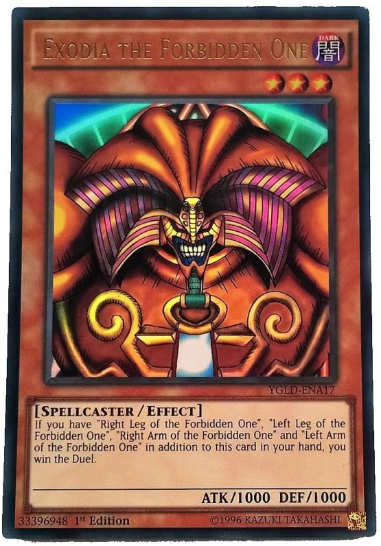 Yu-Gi-Oh! Exodia The Forbidden One – Complete Five Card Set – TopToy