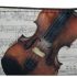 Trousse &agrave; crayons&nbsp;&ndash;&nbsp;Theme Violin Nylon Waterproof&nbsp;&ndash;&nbsp;22&nbsp;x 10&nbsp;cm
