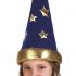 Boland 10130552 Pointed Hat Wizard, Blue/Gold, One Size