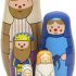 Wooden Nativity Russian Dolls Set (15cm)
