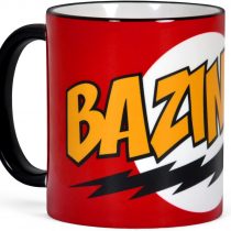 Elbenwald Big Bang Theory Bazinga Mug Sheldon Coffee Cup Ceramic Red