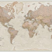 Giant World Map - Antique World Map Poster - Laminated &ndash; 197 x 116