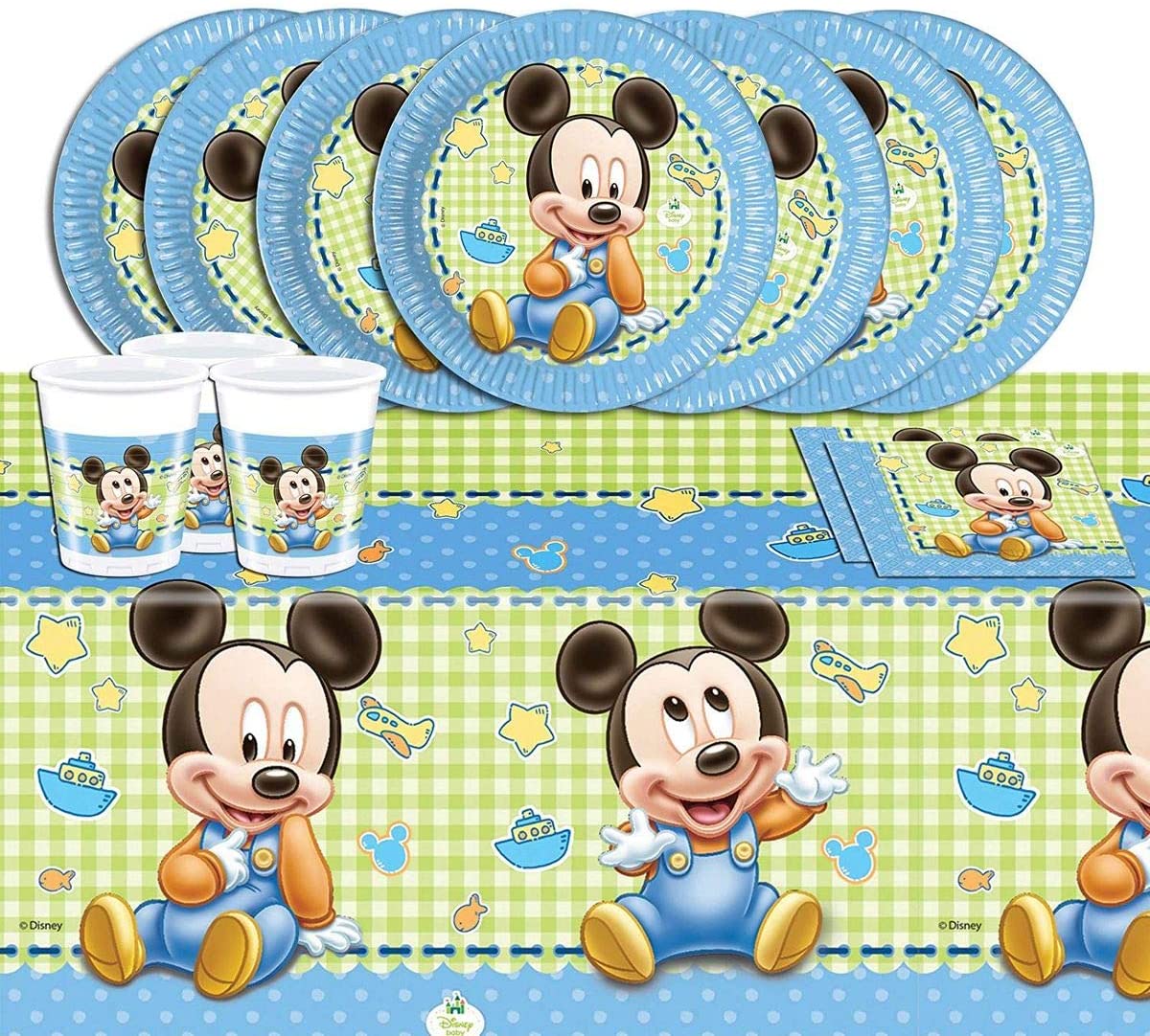 Disney Baby Shower Mickey Mouse Complete Party Supplies Kit For 16 – TopToy