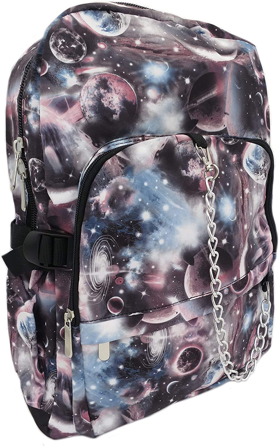 Space Galaxy Pattern Backpack Rucksack Black School College Cosmos