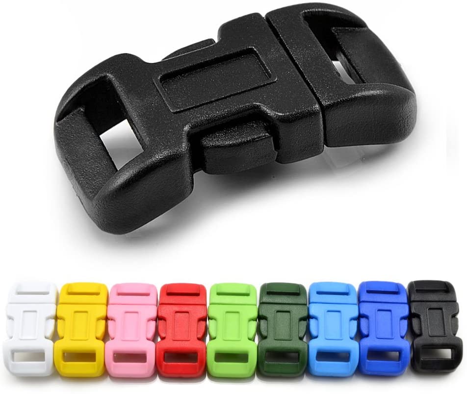 ‘Set of 20 3/8 Buckle Clip Cap Plastic Buckle Clips for Paracord