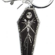 Nightmare Before Christmas Jack in Coffin Pewter Key Ring,Multi-colored,3"