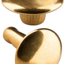 150 Sets Double Cap Rivets 9/10/2 Rapid Rivets Brass-Glossy (gold-coloured)